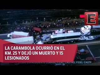 Reportan carambola en Libramiento Toluca-Lerma