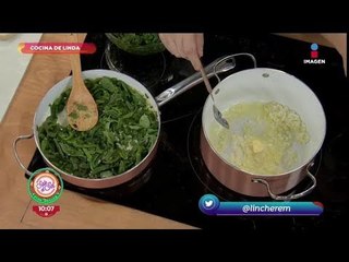 ¡Deliciosa crema de poblano con queso cotija! | Sale el Sol