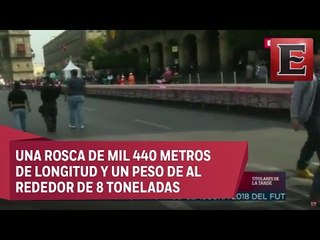 Todo listo para la rosca de reyes en el Zócalo de la CDMX