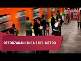 Reforzarán Línea 3 del Metro con trenes rehabilitados