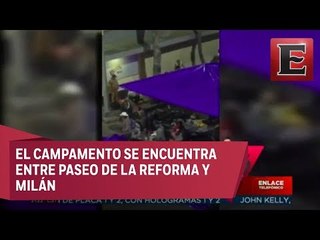 Campesinos instalan campamento en Paseo de la Reforma