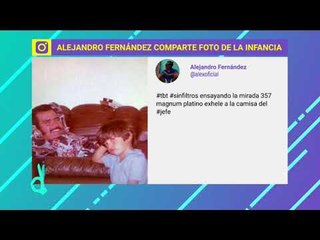 Alejandro Fernández compartió una foto de su infancia  | De Primera Mano