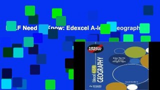 P.D.F Need to Know: Edexcel A-level Geography