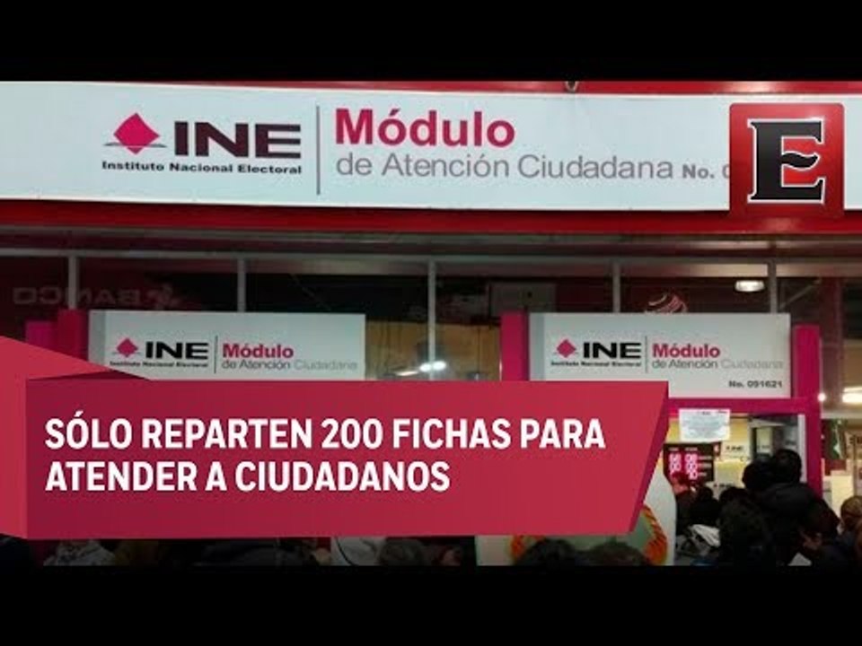 Largas filas para tramitar credencial del INE