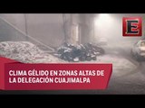 Caída de aguanieve en la autopista México-Toluca