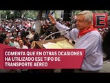 López Obrador atribuye críticas por uso de avioneta a crecimiento electoral