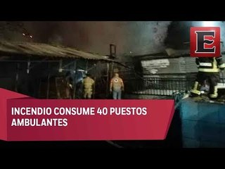 Se registra Incendio en mercado de Tacuba