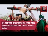 Devotos en Filipinas son crucificados en el Viernes Santo
