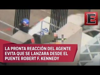 Salvan a sujeto de suicidio en Nueva York