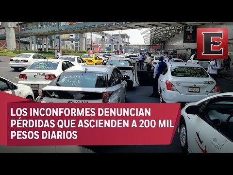 Taxistas del AICM piden erradicar a operadores pirata de la Terminal 2
