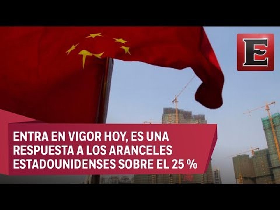 China impone aranceles a productos de EU