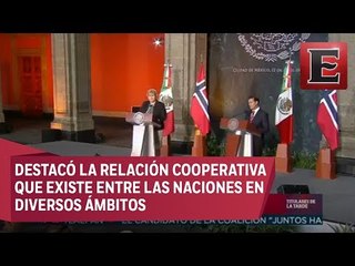 Mensaje a medios de EPN y la Primera Ministra de Noruega