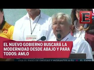 AMLO destaca sus ejes de gobierno para el cambio de México
