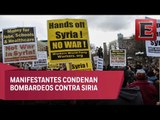 Marchas en Estados Unidos por ataques contra Siria