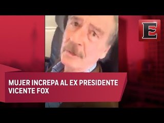 ‘Señor sin pensiones’, encara mujer a Vicente Fox en un avión