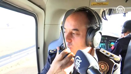 Hız sınırını aşan sürücü helikopterden kaçamadı