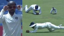 India VS West Indies 1st Test: KL Rahul takes stunning catch of Shimron Hetmyer | वनइंडिया हिंदी