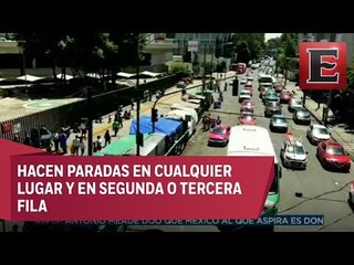 Transporte público afecta tránsito en el Eje 10 Sur