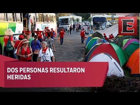 Atacan a tiros campamento de apoyo para Lula da Silva