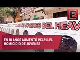 Aumenta número de jóvenes asesinados entre 15 y 24 años