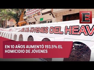 Aumenta número de jóvenes asesinados entre 15 y 24 años