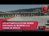 Continúa cierre en Autopista México-Cuernavaca tras volcadura de pipa