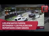 Fuertes Imágenes: Ladrones arrollan a policías para impedir arresto