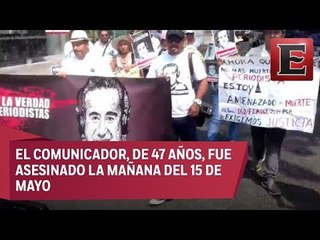 Marcha en Tabasco para exigir justicia por el asesinato del periodista Juan Carlos Huerta