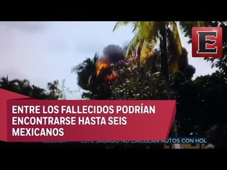 Imágenes del momento en que se estrella el avión en Cuba