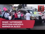 Habitantes en Ciudad Guzmán protestan contra marinos