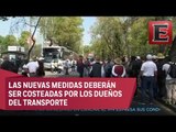 Transportistas protestan contra normas de seguridad en Estado de México