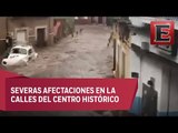 Se desborda la presea La Olla e inunda la ciudad de Guanajuato