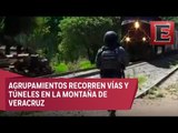Gendarmería vigila vías férreas en Veracruz para evitar asaltos