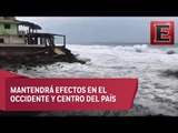 Fuerte oleaje en las costas de Colima por presencia del huracán Bud