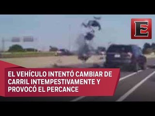 Impactante accidente vial en Canadá: Motociclista muere al chocar contra camioneta