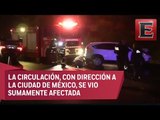 Patrulla abandona provoca doble choque en la México-Toluca