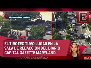 Reportan tiroteo en periódico de Maryland