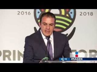 Cuauhtémoc Blanco lloró en su informe de gobierno