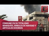 Sin lesionados por incendio en Galerías Coapa