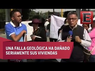 Protestan en la caseta Chalco-Cuautla por formación de socavones
