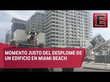 Se desploma edificio en Miami Beach: hay una persona herida