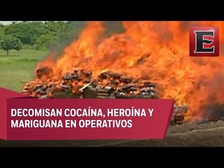 Incineran en Veracruz más de una tonelada de drogas