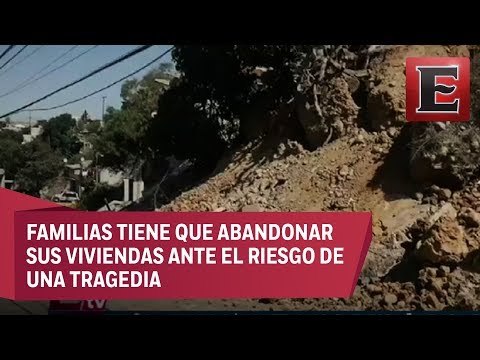 Casas dañadas por nuevos deslizamientos de tierra en Tijuana