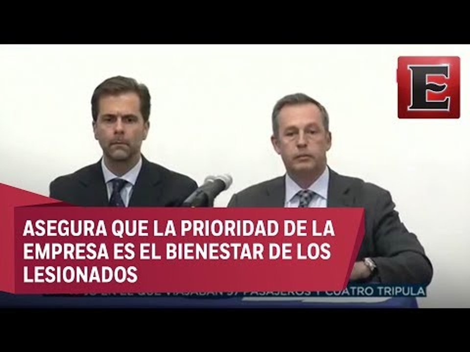 Conferencia de prensa de Aeroméxico por accidente en Durango