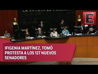 Nuevos senadores rinden protesta