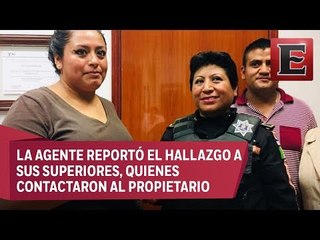 Mujer policía del Edomex devuelve cartera extraviada con 9 mil pesos