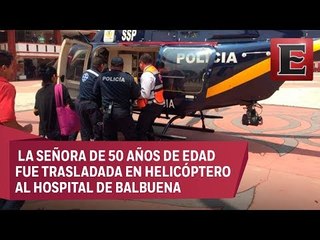 Mujer se accidenta después de escuchar alerta sísmica