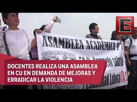 Profesores se manifiestan en Rectoría; piden aumento salarial