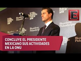 Peña Nieto promueve en NY un pacto mundial a favor de la migración