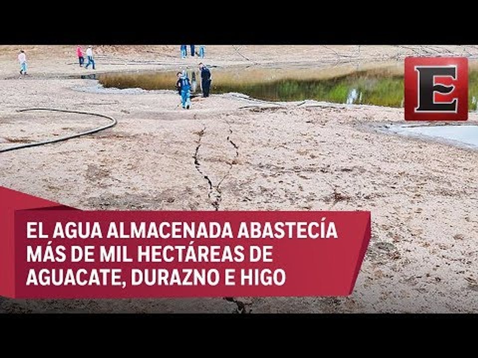 Formación de grieta vacía presa “Vista Hermosa” de Ocuituco, Morelos